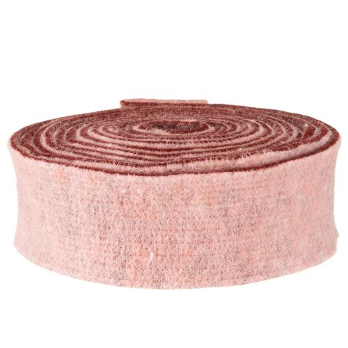 Artikel Filzband zweifarbig Topfband Wollfilz Band Rosa Rot 7,5cm 5m