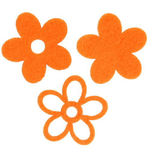 Floristik24 Filzblume 4cm Orange 72 St