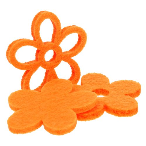 Floristik24 Filzblume 4cm Orange 72 St
