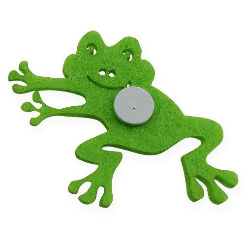 Floristik24 Filzfrosch mit Kleberpunkt Grün 5,5cm 72St