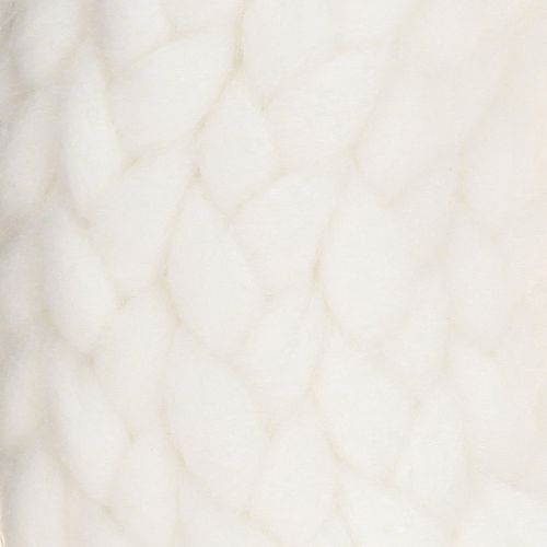 Floristik24 Filzkranz Wollfilz zum Hängen Weiß Geflochten Ø30cm