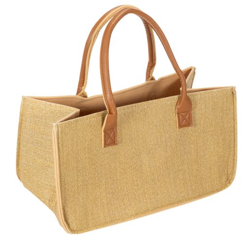 Filztasche in Bastoptik 50cm x 25cm x 25cm in Natur und Braun online kaufen | Floristik24.ch