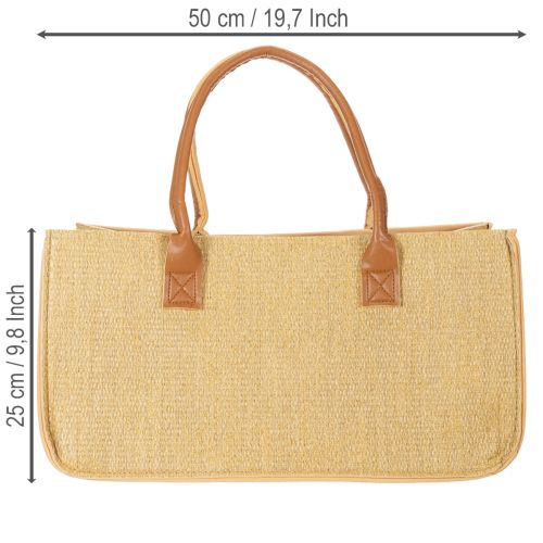 Filztasche in Bastoptik 50cm x 25cm x 25cm in Natur und Braun | Floristik24.ch
