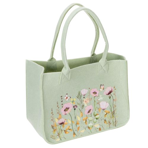 Floristik24 Filz Tasche mit floralem Motiv ideal für den täglichen Gebrauch und Freizeit 38cm