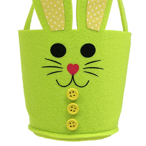 Floristik24 Filztasche Hase Gelb, Grün Osterkorb Osterdeko Filz 2St