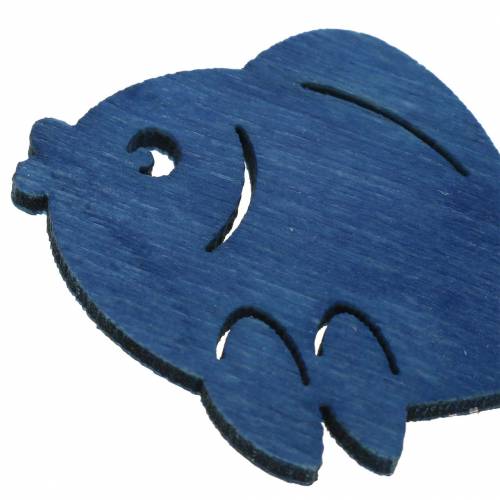 Streudeko Fische Holz Weiß, Blau, Hellblau 4cm 72 St | Floristik24.ch