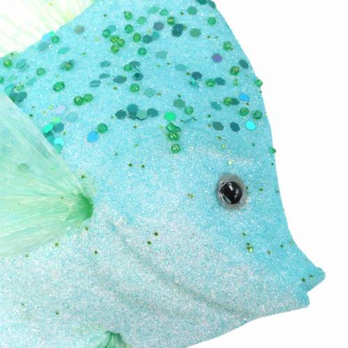 Floristik24 Deko-Fische zum Hängen Blau Türkis Grün Grau 10-22cm 5St