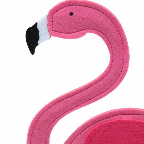 Floristik24 Sommerdeko Flamingo stehend Filz Pink 28×H58cm