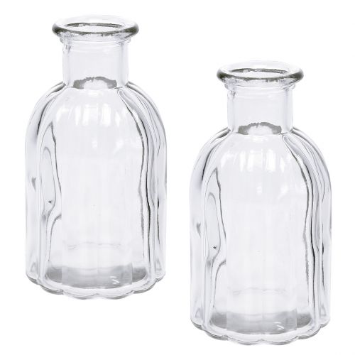 Floristik24 Flasche Vase klein Ø5,5cm H10,5cm klar 6 St