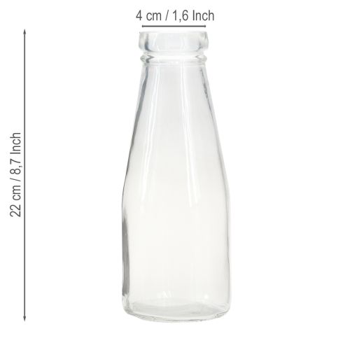 Artikel Flaschen Deko Glasflasche Flaschenvase Glas Ø8cm 22cm