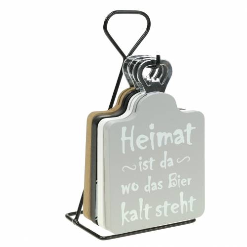 Floristik24 Flaschenöffner mit Sprüchen Holz, Metall Sortiert 4er-Set