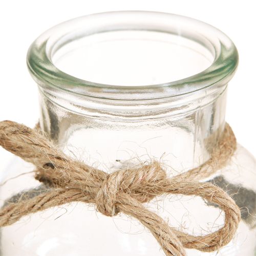 Artikel Flaschenvase Deko Flaschen Glas Holz 23x12x19,5cm 2St