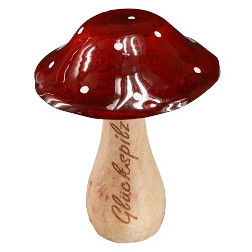 Artikel Fliegenpilz Deko Herbstdeko Holz Pilz Ø10,5cm H13,5cm 2St