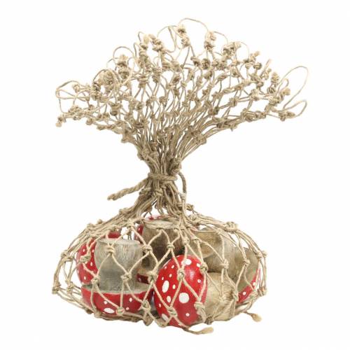 Floristik24 Deko Fliegenpilze Holz Ø4,6–5cm H4,6–4,9cm 6St