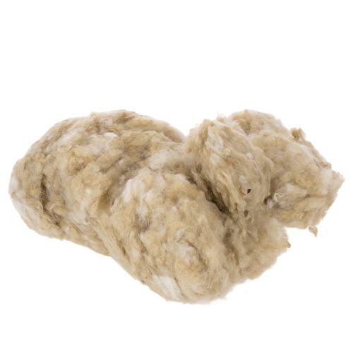 Schafwolle Beige 250g lose für Basteln und Dekoration
