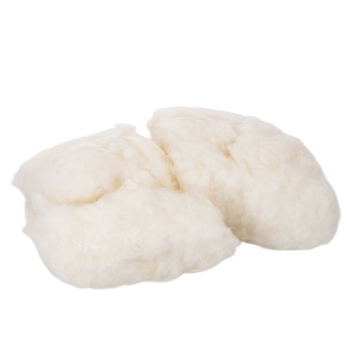 Schafwolle lose 250g Naturwolle weiss meliert für Bastelarbeiten und Dekoration