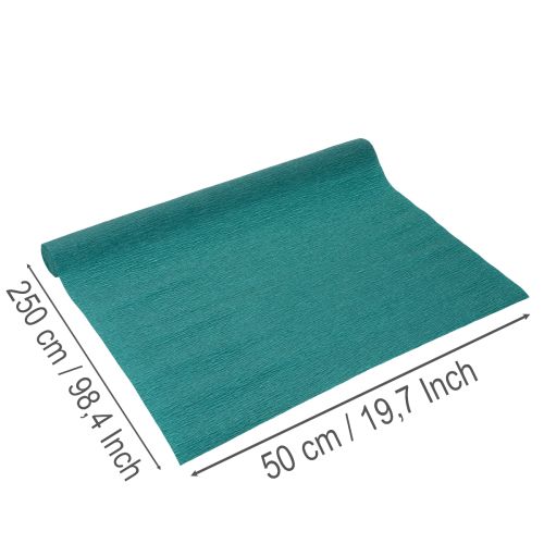 Floristen-Krepppapier Petrol-Blau Rolle 50 x 250 cm für Innenbereich | Floristik24.ch