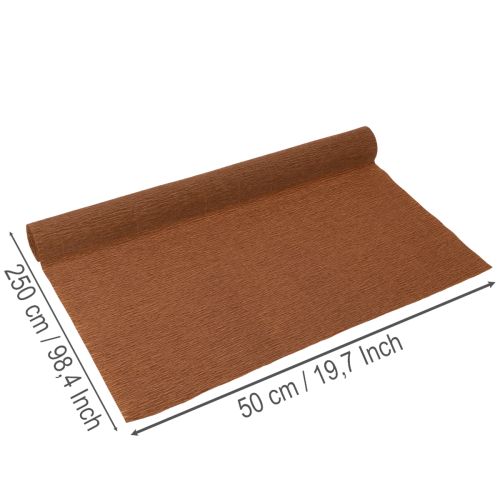 Floristen-Krepppapier Braun 50 cm x 250 cm Bastelrolle | Floristik24.ch