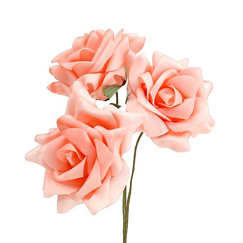Foam Rose Ø 10cm Lachs 8St