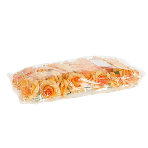Floristik24 Foam Rose Ø4,5cm apricot 36St