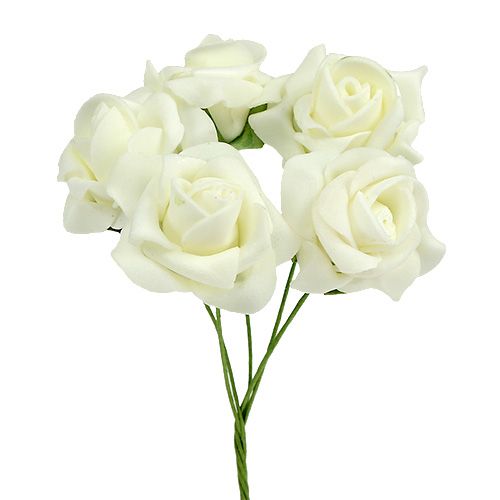 Foam Rose Ø3,5cm Creme 48 St online kaufen | Floristik24.ch
