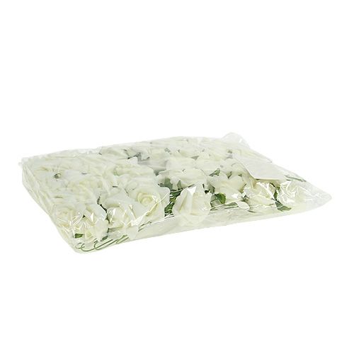 Foam Rose Ø3,5cm Creme 48 St | Floristik24.ch