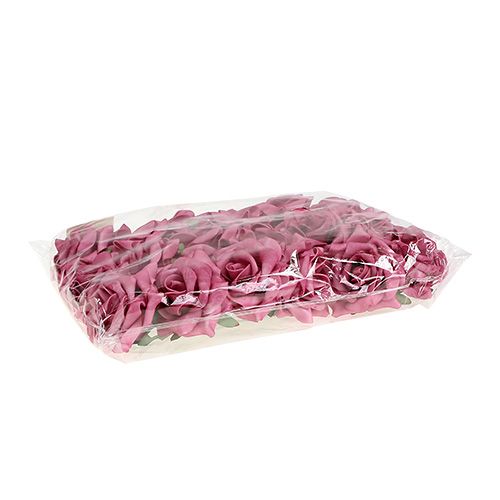 Floristik24 Foam-Rose Ø7,5cm Rosa 18 St