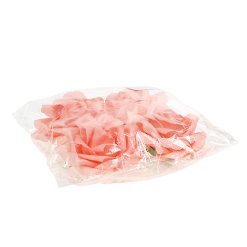 Floristik24 Foam Rose Schaumrose Lachs Ø15cm 4St