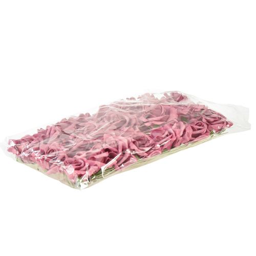Floristik24 Foamrose am Draht Mini-Rosen Altrosa Ø5cm 27 St