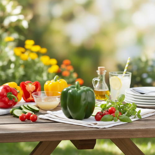 Artikel Deko Paprika Grün Lebensmittelattrappe Gemüse H10cm