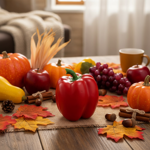 Artikel Deko Gemüse Paprika Rot Lebensmittelattrappe H10cm