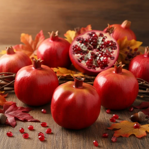 Herbstliche Tischdeko mit Frucht Blättern und warmen Farben