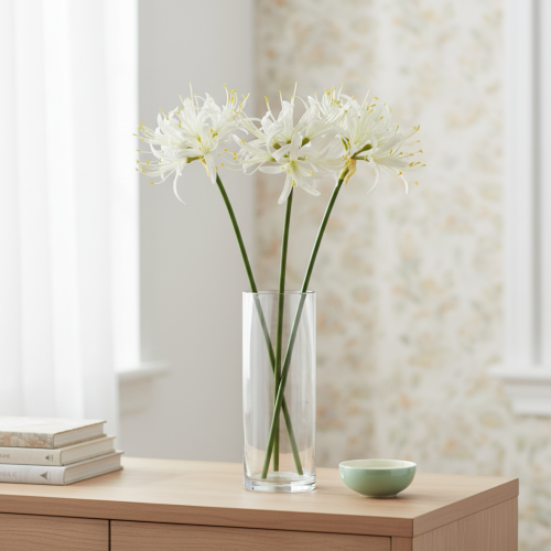 Artikel Nerine Guernseylilie Kunstblume Weiß Gelb Ø15cm L65cm