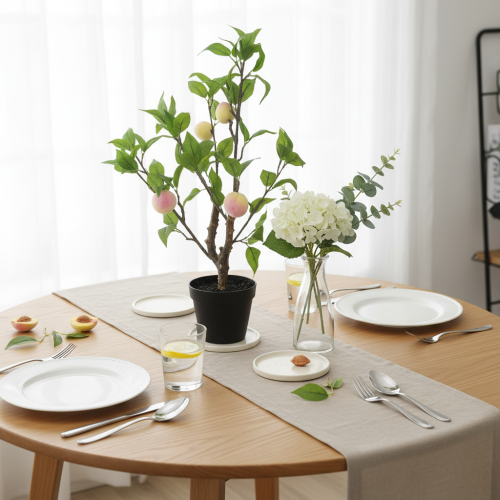 Artikel Pfirsichbaum künstlich 4 Früchte Deko H53cm