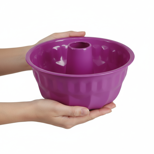 Artikel Gugelhupfform aus Metall, Ø 23 cm, H 12 cm, Lila, für dekorative Anwendungen