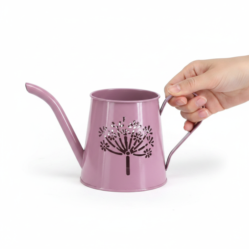 Metall Deko-Giesskanne Pink mit Pusteblumen-Motiv 12cm 2er Set für Innen- und Aussendekoration | Floristik24.ch