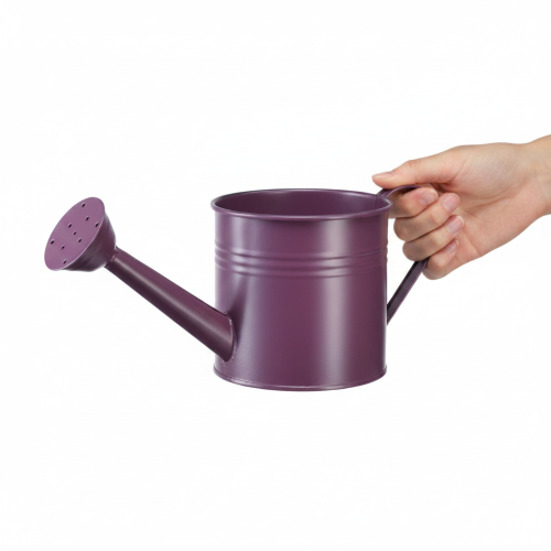 Deko-Giesskanne aus Metall Lila Ø13,5cm H12,5cm für Pflanzen und Accessoires | Floristik24.ch