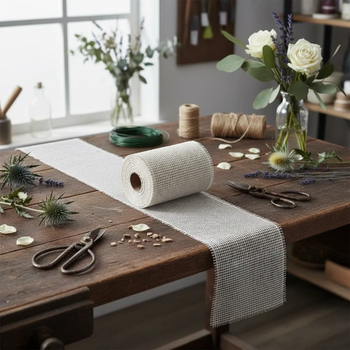 Tischläufer aus Jute Weiss 15 cm Breit 10 m Lang für Tisch- und Dekorationszwecke | Floristik24.ch