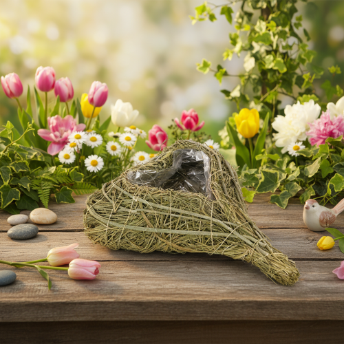Pflanzherz aus Naturmaterial mit Folie 25 cm | Floristik24.ch