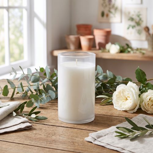 Nachfüllkerzen Weiss Kunststoff H10cm für Grablichter 12er Set | Floristik24.ch