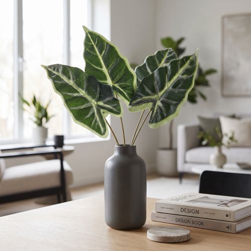 Alocasia Pfeilblatt Kunstpflanze Grün 55cm Kunststoff | Floristik24.ch