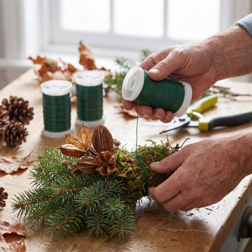 Artikel Grüner Floristendraht 0,30 mm auf Spule – 100 g, 3er-Set