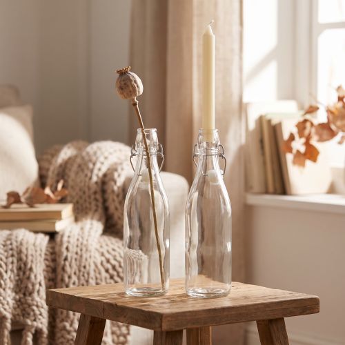 Dekoflasche Glasflasche H27cm transparent 2 Stück | Floristik24.ch