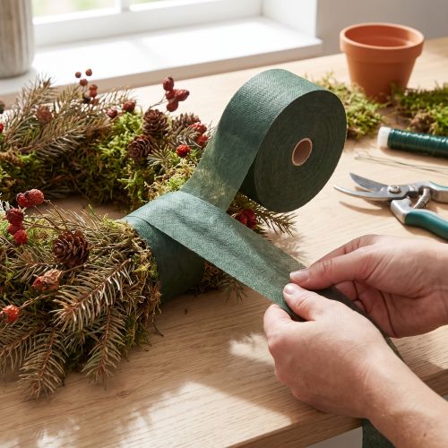 Vlies-Wickelband Grün 6 cm x 100 m für Kränze und Floristik | Floristik24.ch