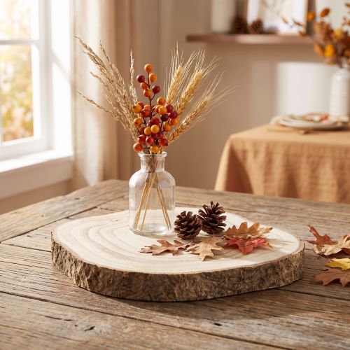 Holzscheibe Paulownia Ø20-25cm Natur Dekoration rund | Floristik24.ch