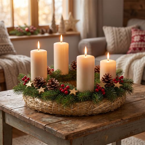 Strohkranz Rohling Ø30cm 2er-Set für DIY Kranzgestaltung und Dekoration | Floristik24.ch
