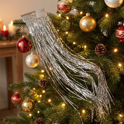 Lametta Silber Kunststoff Christbaumschmuck 50×40cm 2 Stück | Floristik24.ch