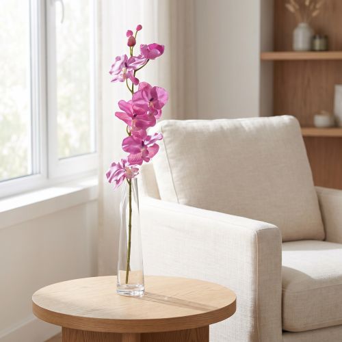 Phalaenopsis Orchidee künstlich mit 6 Blüten, Lila, 70cm | Floristik24.ch