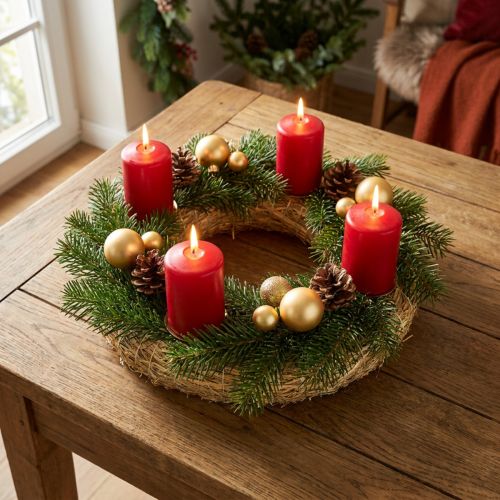 Strohkranz aus Naturstroh Ø 25 cm x 4 cm, 10 Stück – Dekokranz für Advent, Tür und Tisch | Floristik24.ch