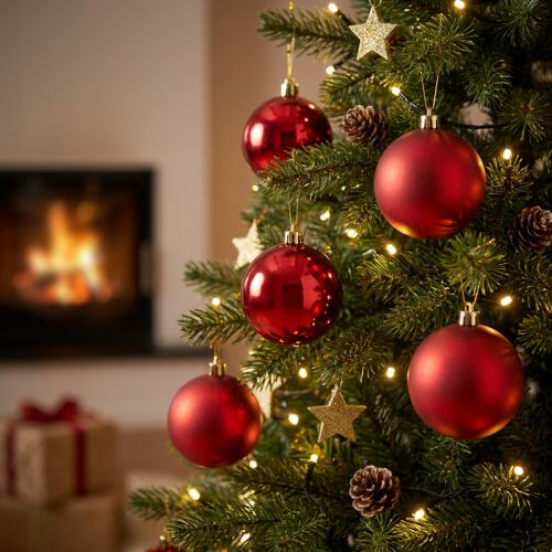 Christbaumkugeln Plastik Rot 8cm 6 St | Floristik24.ch